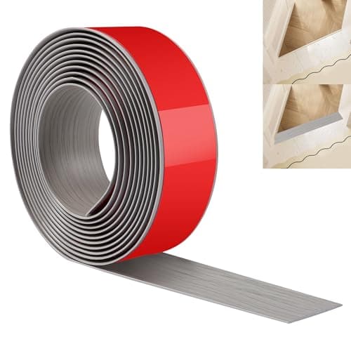 Bande de Transition de Sol JUNART Noyer des Meilleures Réviews, Bandes de Revêtement de Sol Autocollantes en PVC 400cm×5 — Bois Gris Neuf