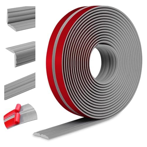 Moulure décorative PVC moulure murale adhésive protection angle souple pour mur et sol (20mm×3m, Marron)  
Moulure décor — Gris