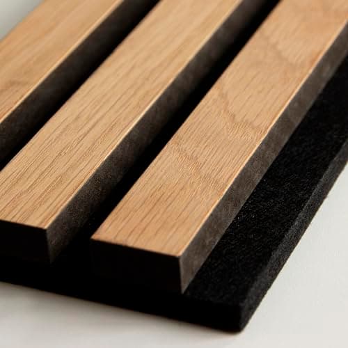 Kaiser Plastic Panneaux Acoustiques 3D en Bois Moderne, 120 x 60 cm, Isolation Murale Efficace avec Design 3D et Surface