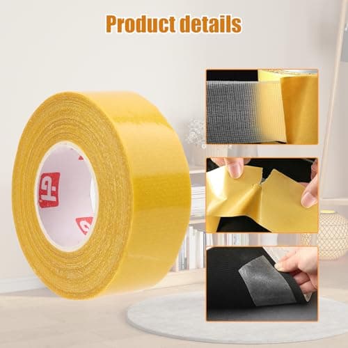 ruban adhésif double face robuste 30mm x 20m facile à couper et à enlever pour tapis photo voiture ou extérieur forte a