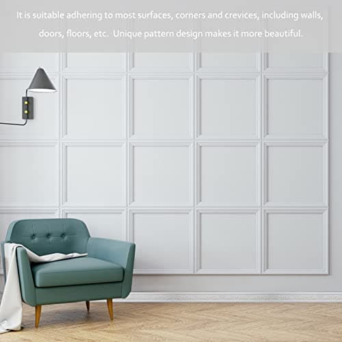 ULTECHNOVO 4 pièces bordure murale 3D auto-adhésive | Pour les amateurs de design intérieur | Idéale pour la décoration