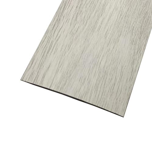 Bande autocollante en PVC noir pour bords de porte en bois - flexible pour sol stratifié et revêtement de sol en vinyle — Grain de Bois Blanc.