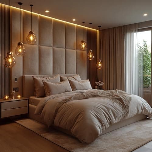 Panneaux muraux 3D Angelo - Pour lit - Noir - Rectangulaire - 80 x 20 cm - Panneaux rembourrés - Coussins muraux