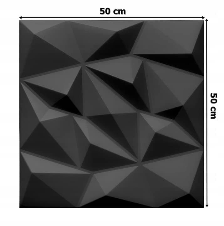 DECCART - Panneaux Mural Decoratif 3D Noir | Polystyrène PSE | Pour Décoration Murale | Appartements et Chambres | Éléga