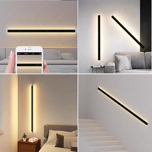 LED black molding light canal pour mur, diffuseur décoratif à DEL pour bande lumineuse, idéal pour chambre à coucher et