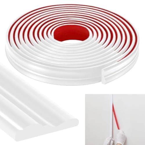 Moulures Décoratives Autocollantes AIDUCHO 6,1 m x 40 mm, Décoration Murale pour Interieurs, Meubles et Photos