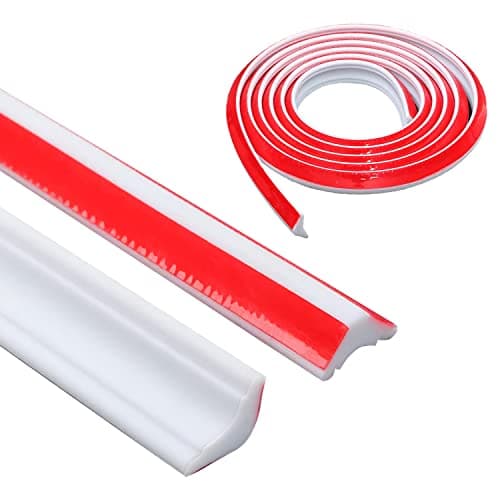Moulage Flexible Blanc en Triangles Auto-adhésif 27x20mm, pour Bords de Murs et Plafond - 4m de Bandes de Calfeutrage
