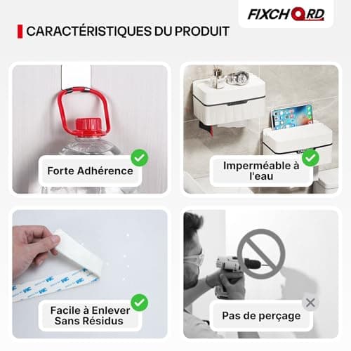 FIXCHORD 3M 1600T Ruban Adhésif Double Face Extra Fort, ruban adhésif double face extra fort, matériels de bricolage pou
