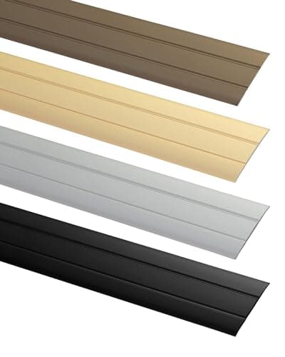 Seuil de porte ALPENSTAHL | Longueur 200 cm, Largeur 37 mm | Aluminium Noir | Pour planchers en stratifiés | Moulure aut