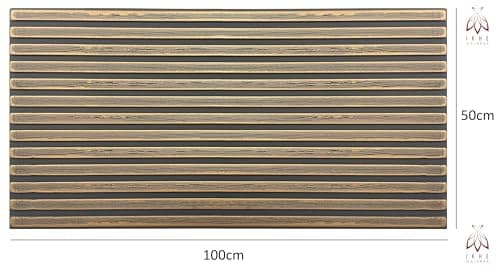 Panneaux 3D en polystyrène doré - Décoration de plafond - Imitation lamelles - 3 mm d'épaisseur - 100 x 50 cm - 3 m² -.d