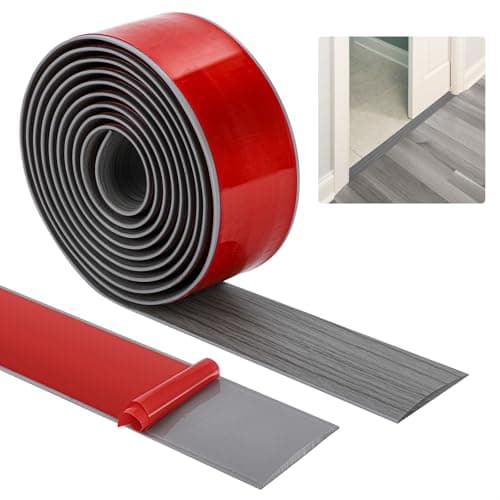 Bande de seuil adhésive noyer 2M*5CM | Barre de transition plate autocollante | Solvant résistant | Idéale pour quartier — Grain de Bois Gris