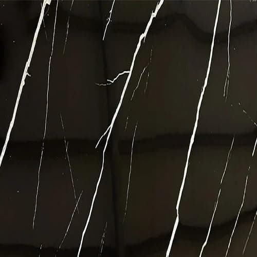 IZODEKOR Revêtement Mural Carrare pour Salon et Cuisine - Effet Marbre, Surface Brillante | Alternative Carrelage Marbre — Black Lightning