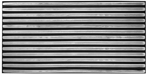 Panneaux 3D en polystyrène doré - Décoration de plafond - Imitation lamelles - 3 mm d'épaisseur - 100 x 50 cm - 3 m² -.d — (Argent - Noir 3d Slats Xl)