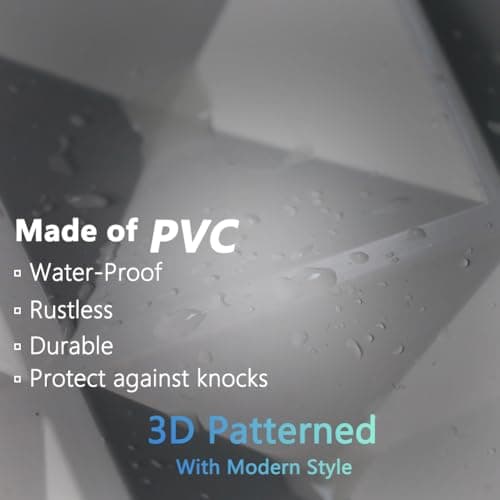 Fosoloni Lot de 12 panneaux muraux 3D diamant Blanc mat En PVC Pour décoration salon chambre à coucher salle de bain