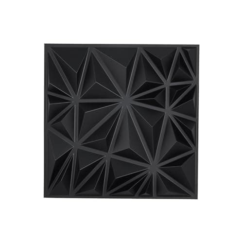 VEVOR Panneaux Muraux 3D Noir Mat Motif Diamant, Lot de 33, Couverture 2,97 m², Déco Intérieure Moderniste pour Plafond