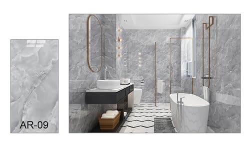 Panneaux muraux autocollants Grace Baltic, élastiques, gris marbre, décoration murale, épaisseur 2 mm, 1,08 m², parfait