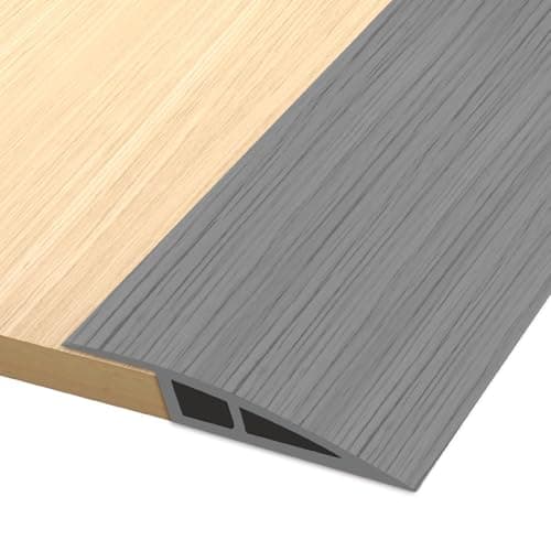 Barre de seuil adhésive 1M*7CM noir pour hauteur de seuil 10mm à 15mm — Grain de Bois Gris