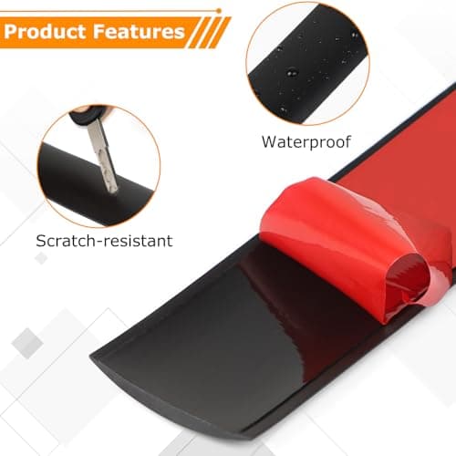EFUTURETIME Barre de Seuil Adhésive Noire pour Portes et Fenêtres, Largeur 4CM, Hauteur 3,5MM, Sol en PVC, Convient pour
