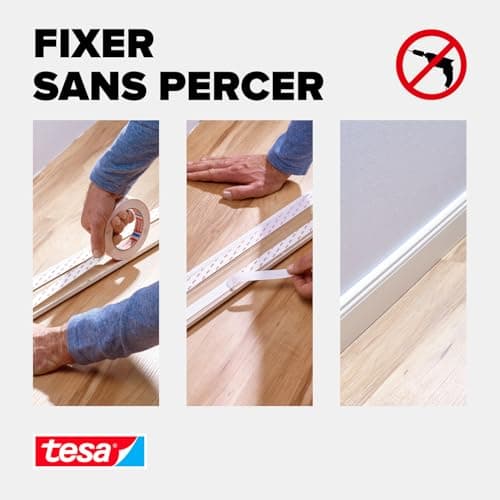 Ruban double-face Tesa 77742 spécial Papier Peint pour professionnels - 1,5m x 19mm - Collage professionnel - Découvrez