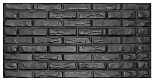 Panneaux 3D en polystyrène doré - Décoration de plafond - Imitation lamelles - 3 mm d'épaisseur - 100 x 50 cm - 3 m² -.d — (Brique Noire Xl)