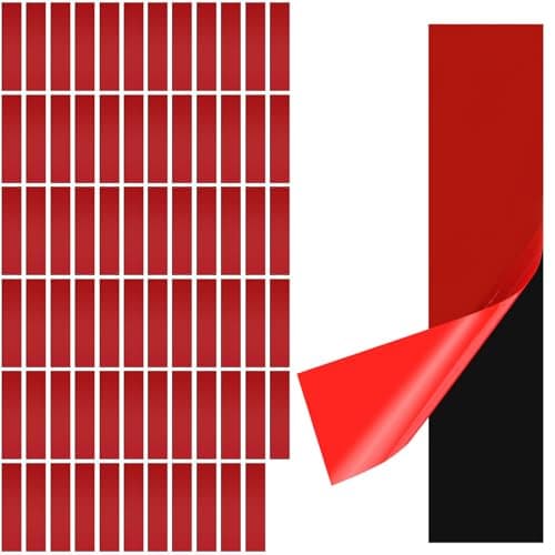 URQT Scotch Double Face Extra Fort, Ruban adhésif imperméable et résistant aux hautes températures pour voiture et maiso — 72 Rectangles (90 X 20 Mm)