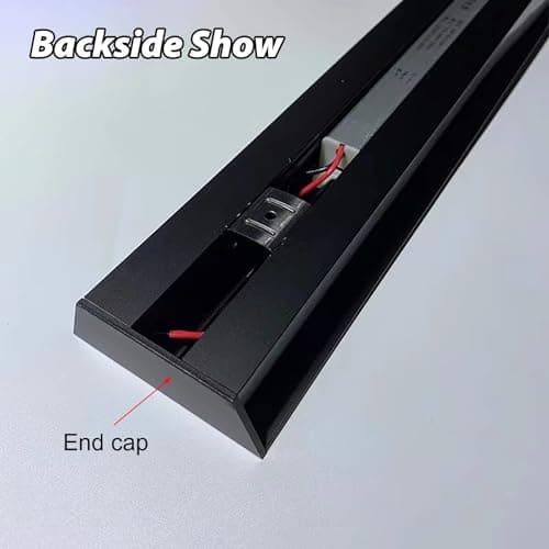 LED black molding light canal pour mur, diffuseur décoratif à DEL pour bande lumineuse, idéal pour chambre à coucher et