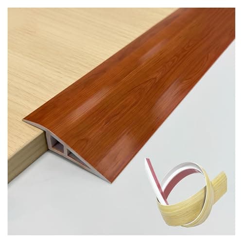 Bande de transition de sol autocollante Seuil de porte en vinyle idéal pour tapis et carrelage - Idéal pour portes et ra — Teck
