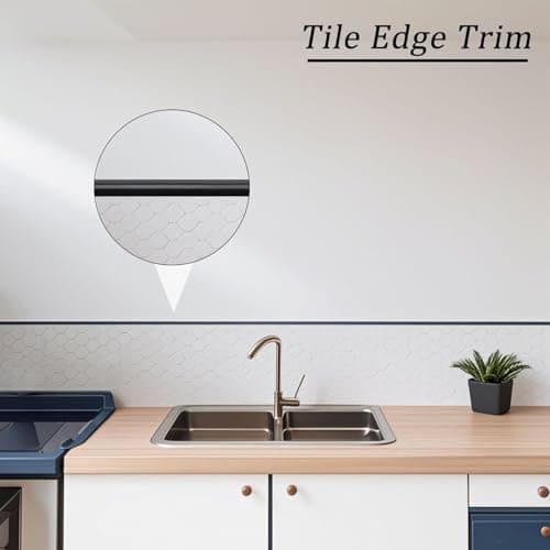 5M Moulure Décorative Autoadhésive Noir pour Mur et Plafond | Bande Décoration Murale PVC | Mittige Utilisation | Style