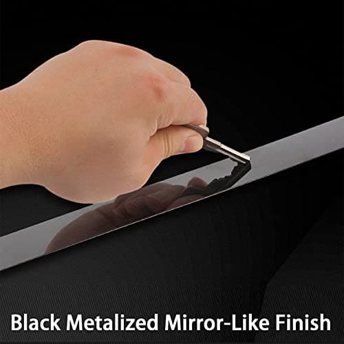 Moulures et garnitures murales effet miroir métallisé noir | Design peler et coller, 5 m x 2 cm, intérieur moderne