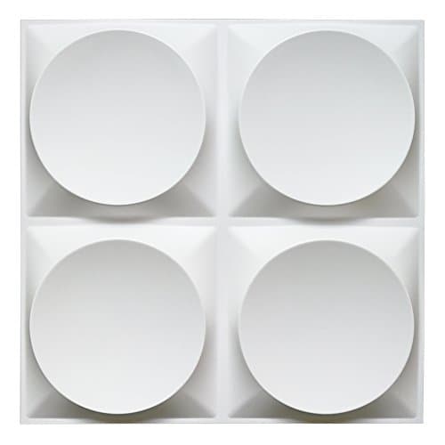 Art3d Carreaux 3D décoratifs, Panneaux de décoration Murale Moderne, Blanc, 3m² — Blanc Mat