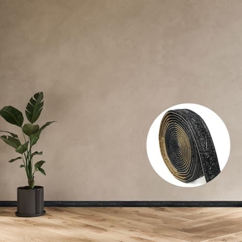 Moulures Murales Autocollantes WAPANE Noir pour Cuisine et Salle de Bain - Décoration en Mousse avec Relief