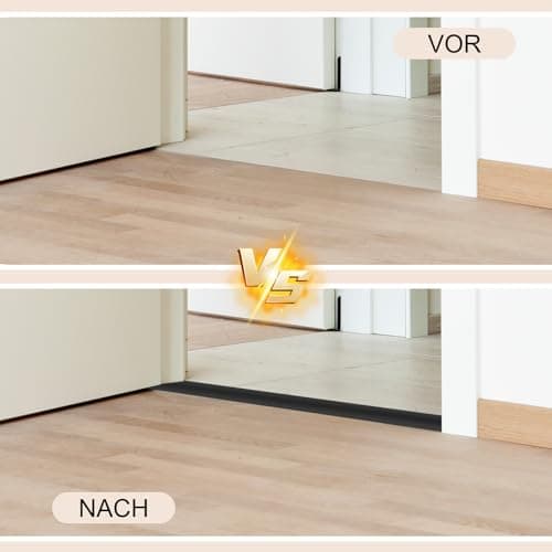 Bande de transition Vefhby autocollante en vinyle noire, 4 cm x 6 m, pour sceller les espaces au sol et plinthe de sol,