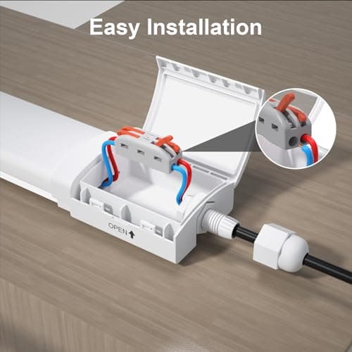 Modlicht Néon LED 120CM Connectée pour Atelier Garage Bureau Grand Magasin Blanc