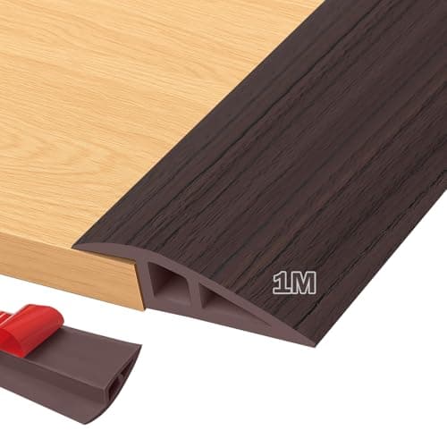 Profils autocollants de transition PVC 1 m x 5 cm — Noyer Noir