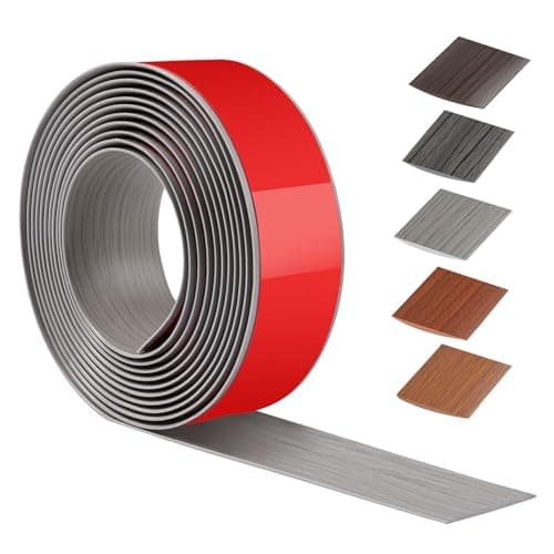 Barre de seuil adhésive 200 cm x 4 cm, grise foncée, pour transition de sol en cuisine et salon, facile à installer et d — Nouveau Gris