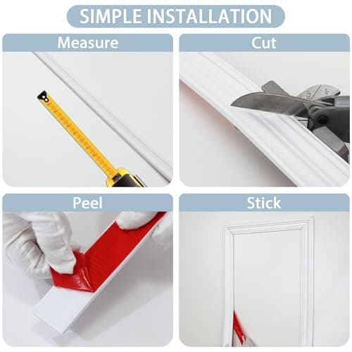 Garniture de moulure murale à décoller et à coller pour cimaise et décoration de maison, flexible et facile à installer
