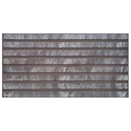 Panneaux muraux 3D en PVC pour revêtement mural bois - Décoration murale intérieure - Aspect chêne (lattes) - 50 x 97 cm — Slats en Granit Gris
