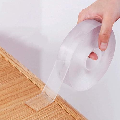 Ruban nano double face LLPT 2,5cm x 10m robuste et sans résidu pour le bureau, la maison et le magasin deco et affichage