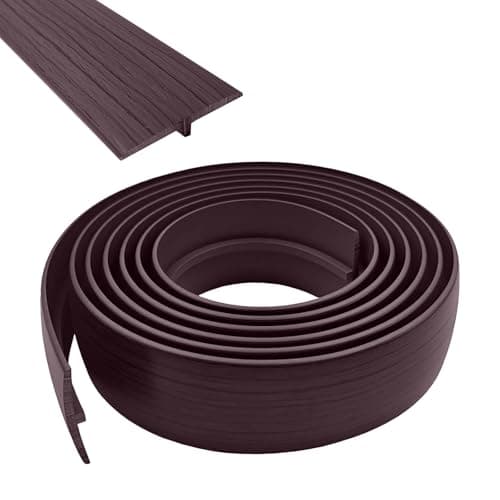 Profilé de transition autocollant en PVC Profilé de transition en forme de T pour planchers en bois et stratifié Profilé — Noyer noir