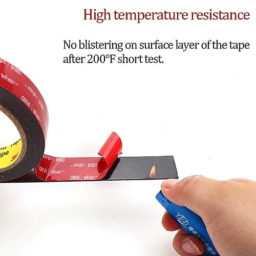 Ruban Adhésifs 3M Double Face Extra Fort pour Bureaux et Maison - Imperméable et Résistant aux Hautes Températures (6mm*