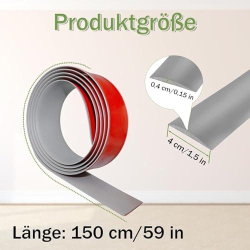 Profilé de Transition Autocollant Gris pour Planchers en Bois et Carrelages dans les Pièces 1,5m x 4cm Revêtements de So