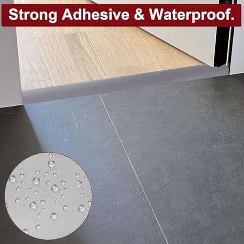 Sourcing Map Griffe Adhésive de 1 m en Vinyl Gris pour Joindre les Espaces au Sol et Solides Scalpeurs de 7,6 cm