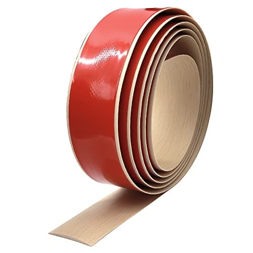 Bandes de sol vinyle KTBEYTI Gris pour ouvrir les espaces entre les sols en bois (2m x 4cm) | Adhésif robuste | Idéal po — Couleur Érable 4cm