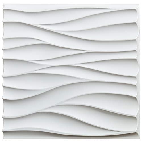Art3d Panneau mural 3D ondulé en PVC blanc mat pour décoration murale d'intérieur dans salon et chambre
Art3d Panneau mu