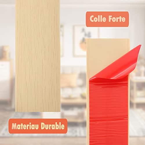 MIVIDE Seuil Adhésif 400cmx4cm Érable, Profil de Transition Vinyle Autoadhésif, Couverture d'Espace entre Sol Stratifié