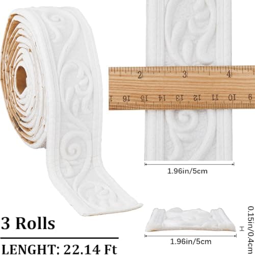 CRASPIRE Moulure de Couronne en Mousse Blanche Auto Adhésive pour Décor Papier Peint Bureau USA
CRASPIRE Moulure de Cour