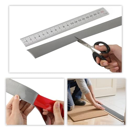 Strehknewen Profil de Transition Gris – Barre de Seuil Sans Perçage pour Stratifié, Vinyle & Moquette – Flexibles et Rob