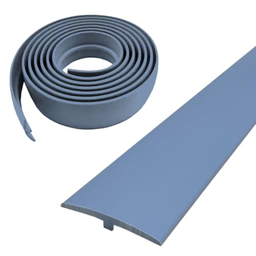 Tapis de transition Profiléé autocollant PVC 5 x 3m pour seuils et raccordements de sols de carreaux stratifiés couvercl — gris