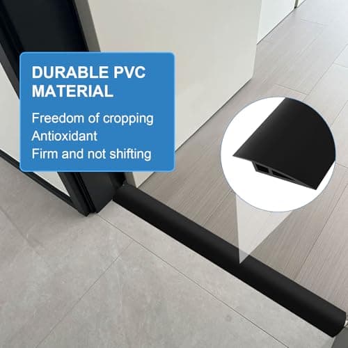 Barre de seuil adhésive 1M*7CM noir pour hauteur de seuil 10mm à 15mm