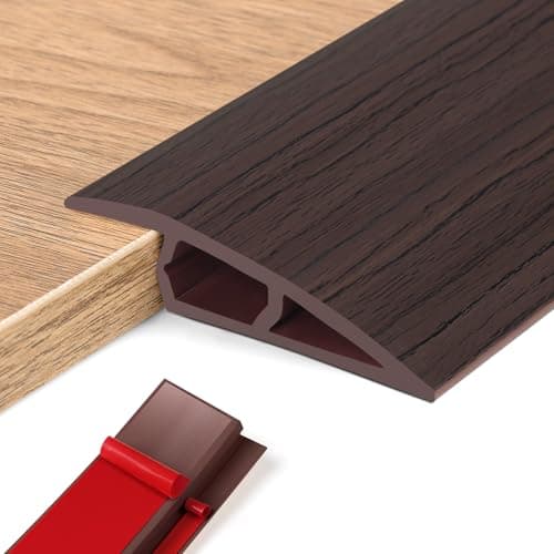 Barre de seuil adhésive PVC gris, seuil de porte réglable, hauteur 5~10mm, longueur 2m, idéal pour rattraper le niveau d — Noix noire